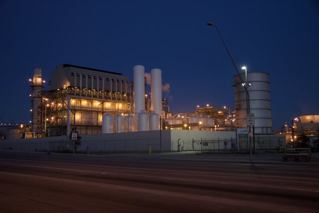 Illuminated Industrial Powerhouse