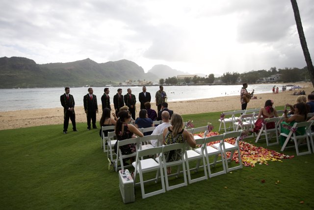 Sunset Wedding on the Hawaiian Beach