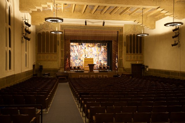 Majestic Hall with a Stunning Painting