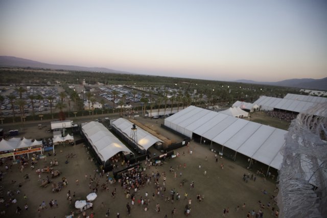 Aerial View of Coachella Music Festival