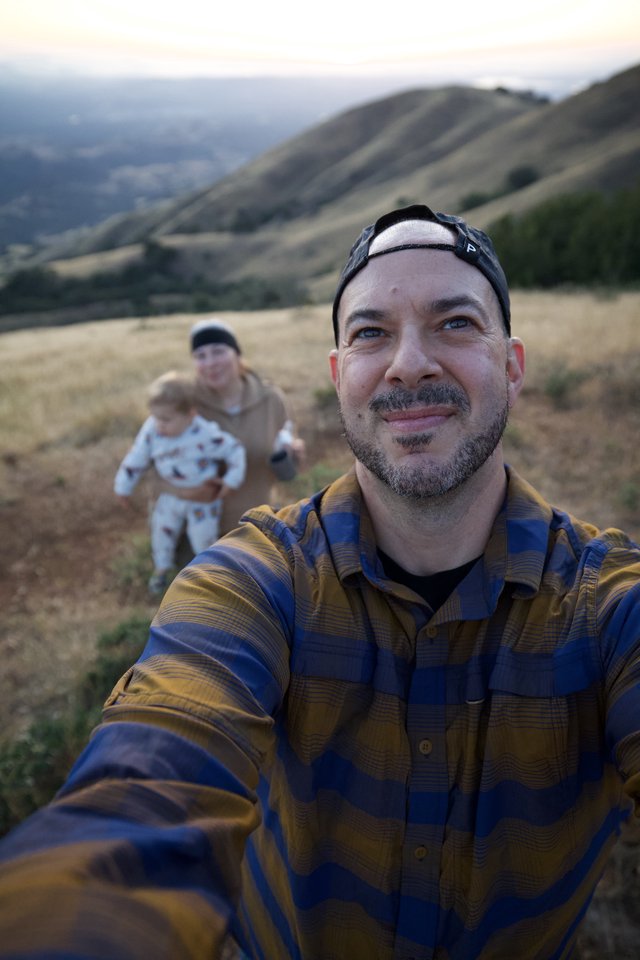 Family Selfie at Golden Hour on Mt. Diablo
