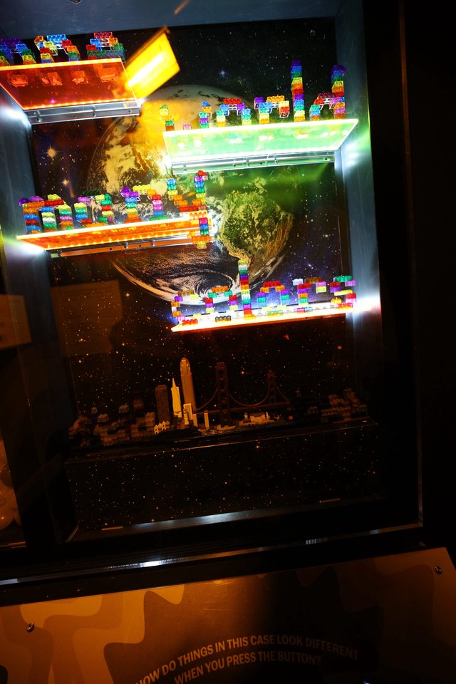 Interactive LEGO Space Station Display at Science Center