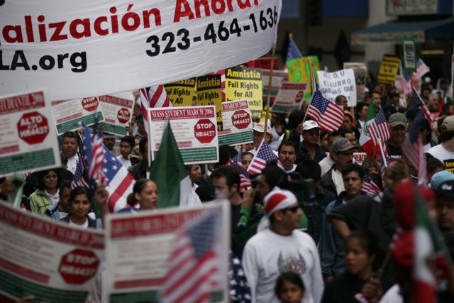 Mexican Americans Protest with Passion and Pride in Los Angeles