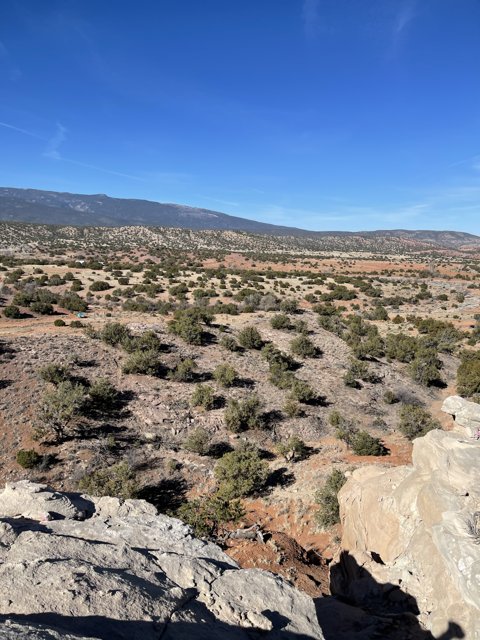 A Scenic View of the Desert Plateau
