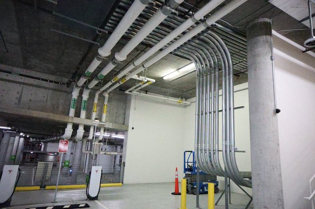 Industrial Mechanical Infrastructure in Underground Parking Facility