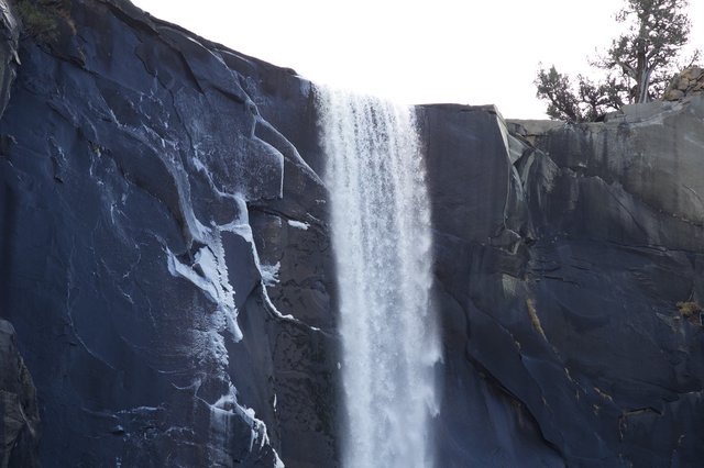 Vernal Fall Cascading Through Yosemite's Winter Canyon