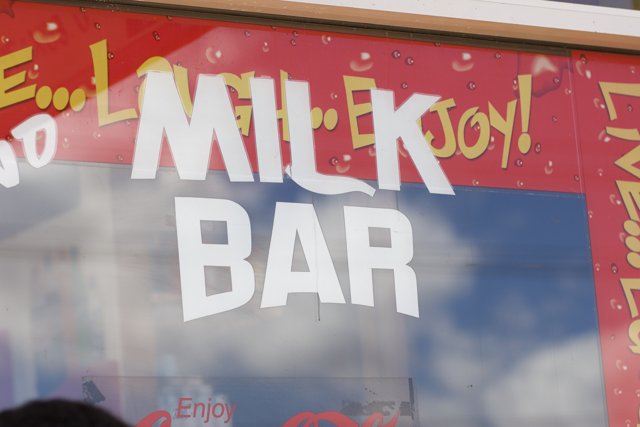 Milk Bar Sign at Window