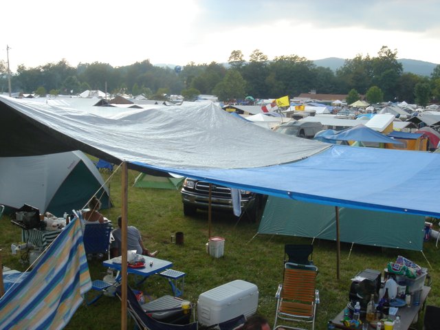 Blue Tarp Tent