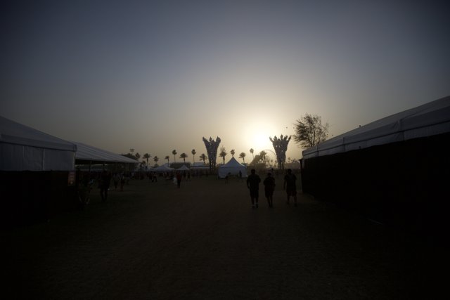 Setting Sun Shines on Coachella Campers