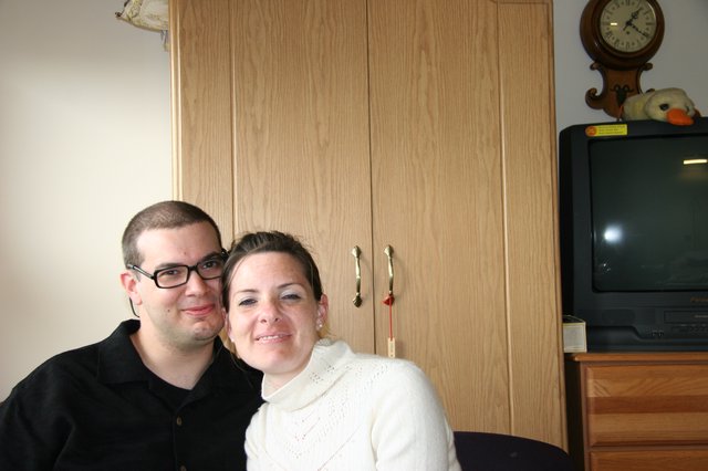 Smiling Couple Posing Together Indoors in 2006