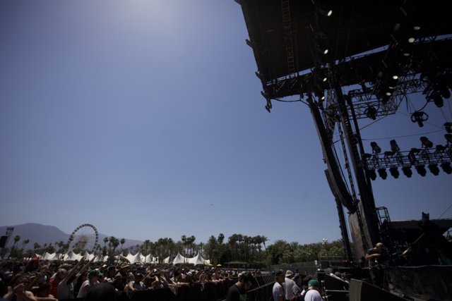 Festival-goers enjoy a sunny day at Coachella