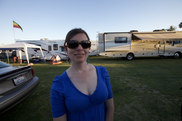 Woman at Coachella Festival Camping Grounds 2009