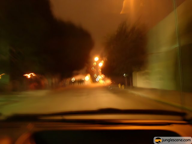 Blurry Night Street