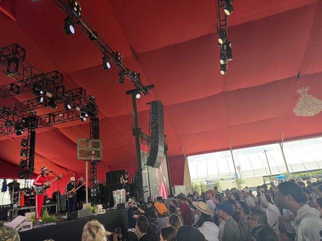 Vibrant Melodies Under the Red Canopy