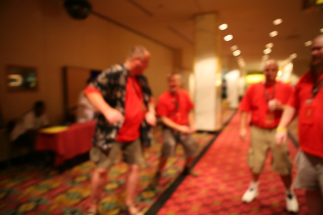 Red-Shirted Men at Defcon Day 1