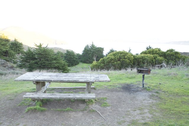 Hillside Picnic Table with Ocean View