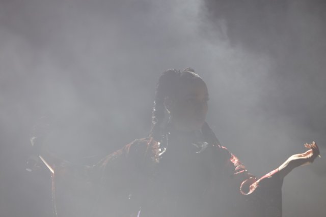 Traditional Dance in a Smoky Concert