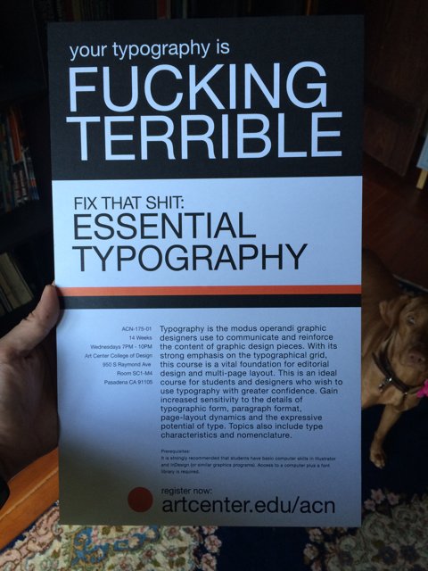Your Typography is F***ing Terrible Poster