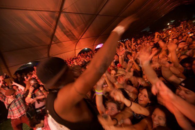 High-energy Crowd at Coachella Music Festival