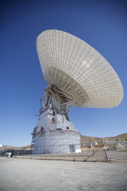 Towering Radio Telescope in the Desert