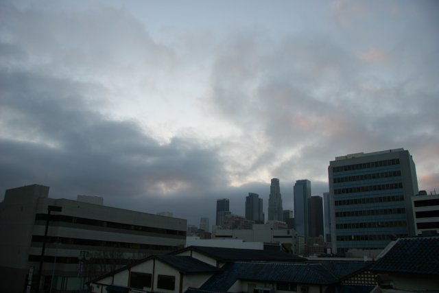 Urban Skyline in a Cloudy Metropolis