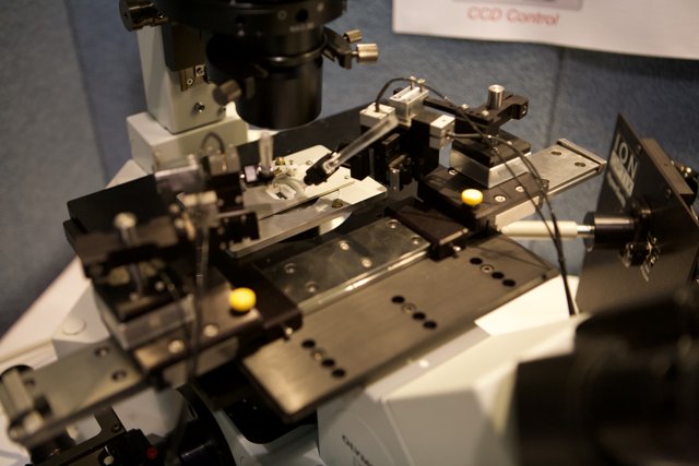 Microscopic View of Optical Equipment