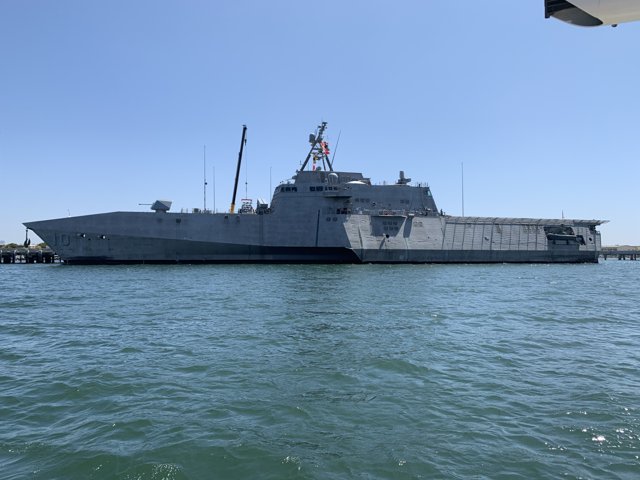 Mighty Naval Destroyer in North San Diego Bay