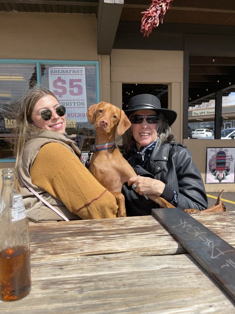 Afternoon with Friends and Furry Companions on a Santa Fe Terrace
