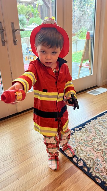 Mini Firefighter in Action