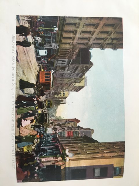 City Street Scene on an Old Postcard