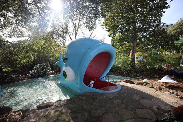 Giant Blue Whale Playground Structure at Fantasyland Park