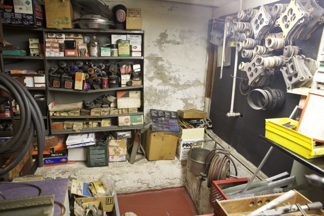 Mr. Jalopy's Cluttered Garage