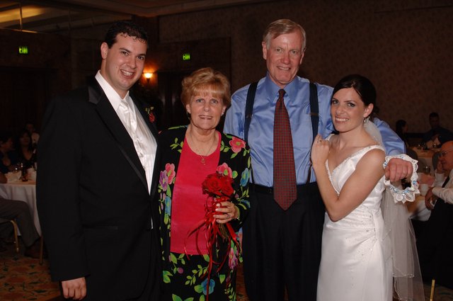 Wedding Reception Family Portrait with Newlyweds 2006