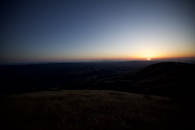 Golden Sunset Over Bay Area from Mount Diablo