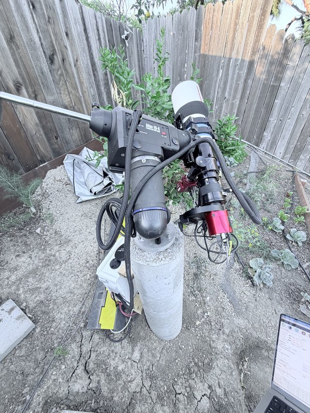 Backyard Astrophotography Setup with Dual Telescope Configuration
