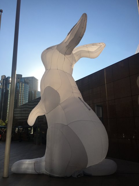 Inflatable Bunny Takes Over the City