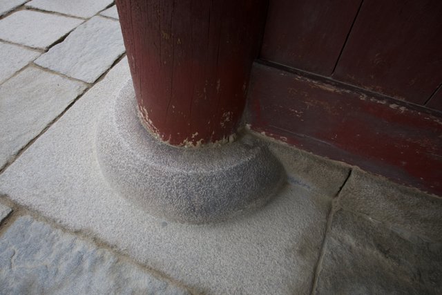 Vibrant Koreana: Stone Pillar and Wooden Post