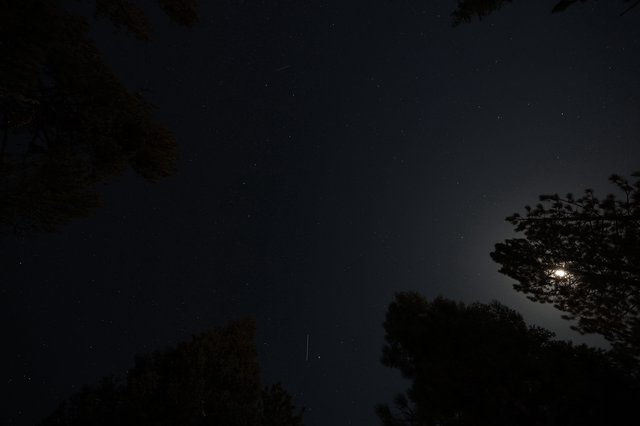 ISS Pass Over Mt. Lassen Under Moonlit Sky