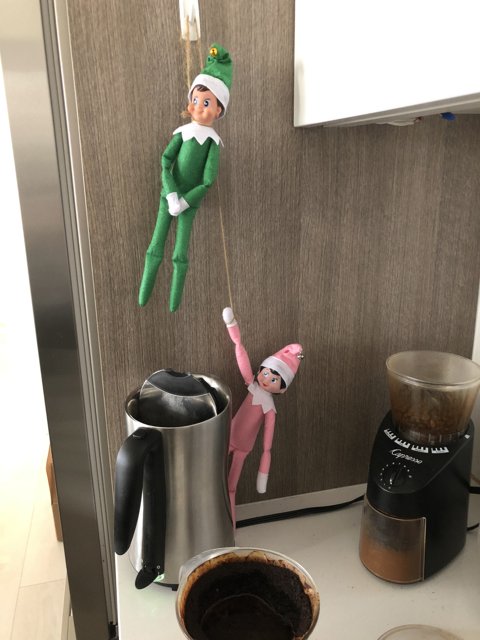 Two Elfs Add Charm to the Kitchen