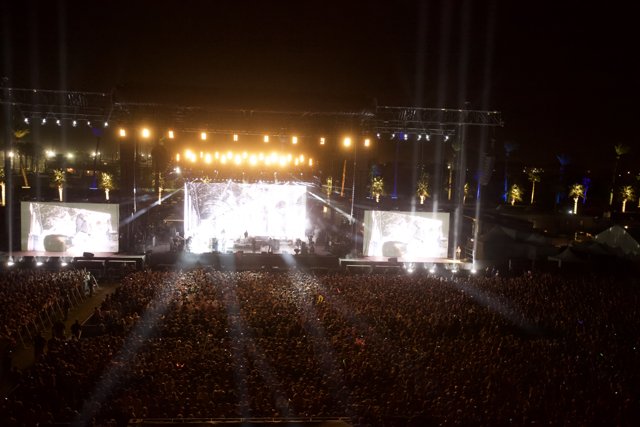 Coachella Rock Concert Lights Up the Night Sky