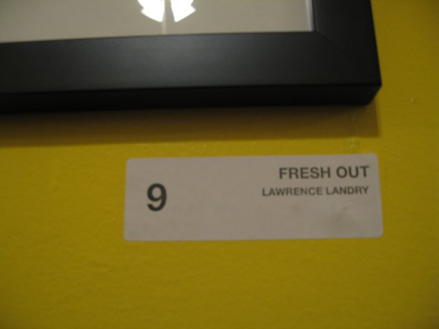 The Fresh Out Sign on the Yellow Wall