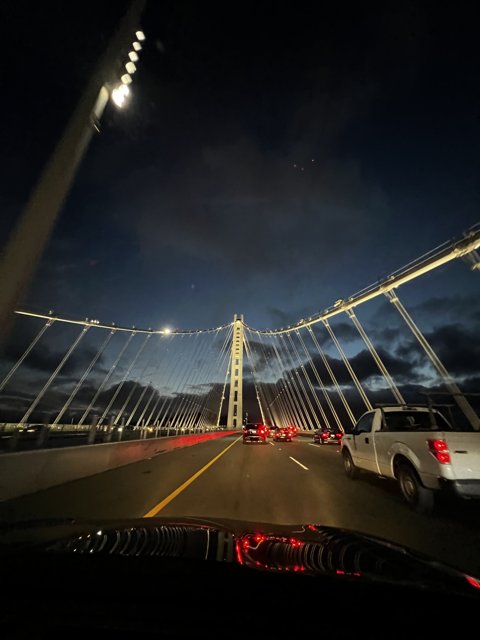 Nighttime Drive on the San Francisco-Oakland Bay Bridge