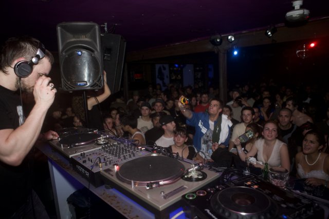DJ Energizes the Crowd