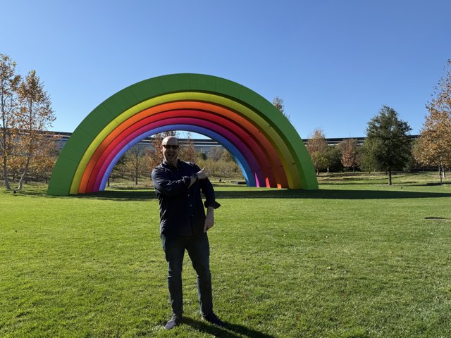 Joyful Moment at Apple Park