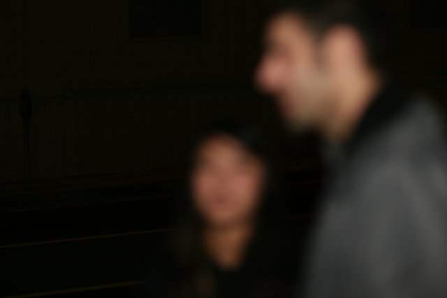 Blurred Night Portrait of Two People