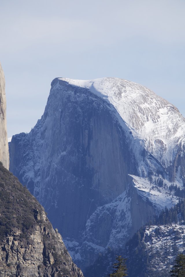 Half Dome Majesty in Winter Snow