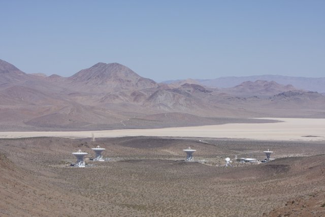 The Alma Radio Telescope on a Vast Plateau