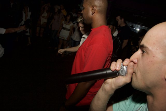 Steve J performing at an urban nightclub