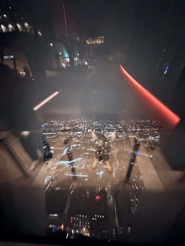 Double Exposure Night View Over London Cityscape