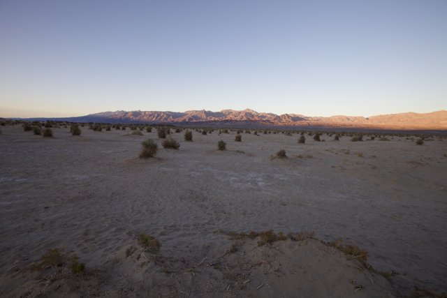 Majestic Desert Landscape with Mountains in the Horizon